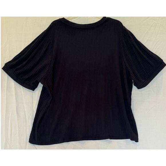 Philosophy Women's Navy Blue Ribbed Top - Size 3XL Plus - Picture 2 of 5